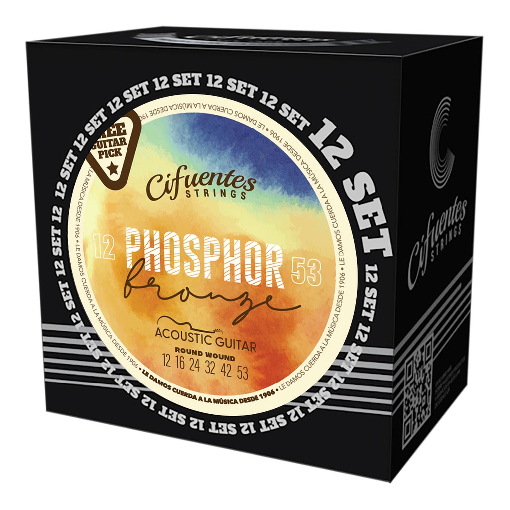 [JD12-PB-GA-12-53-S12-CS] Set 12-Acustica-12-53-Phosphor Bronze