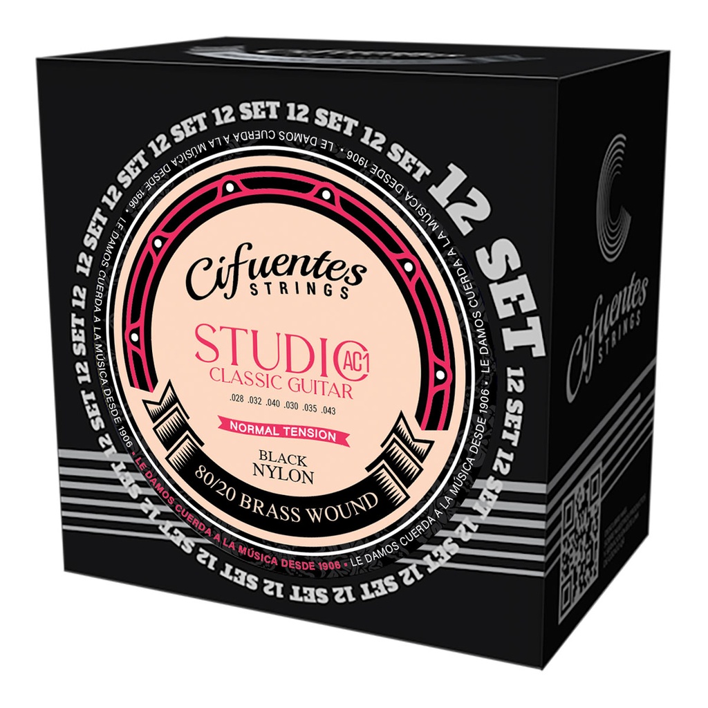 Set 12-Clasica-Studio AC1-80/20 Brass-Normal Tension