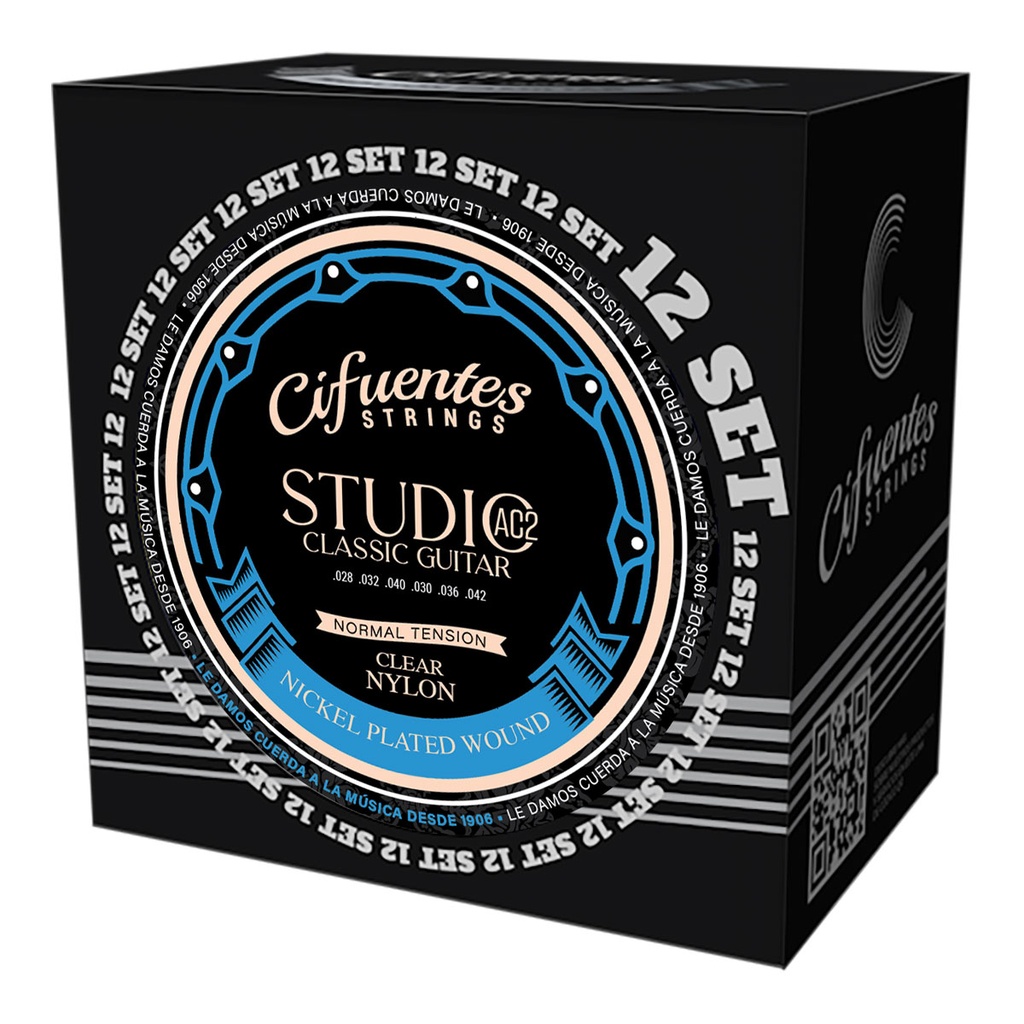 Set 12-Clasica-Studio AC2-Nickel Plated-Normal Tension
