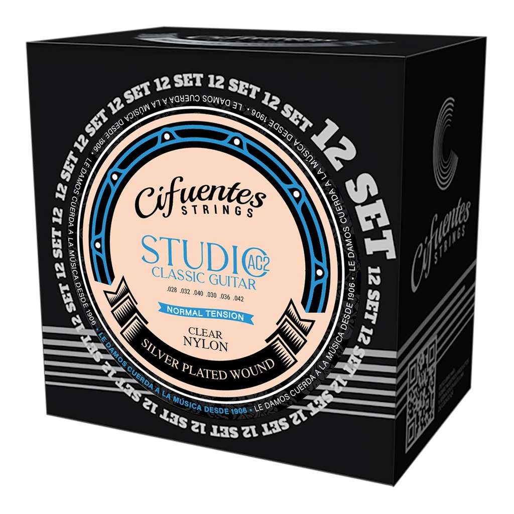 Set 12-Clasica-Studio AC2-Silver Plated-Normal Tension