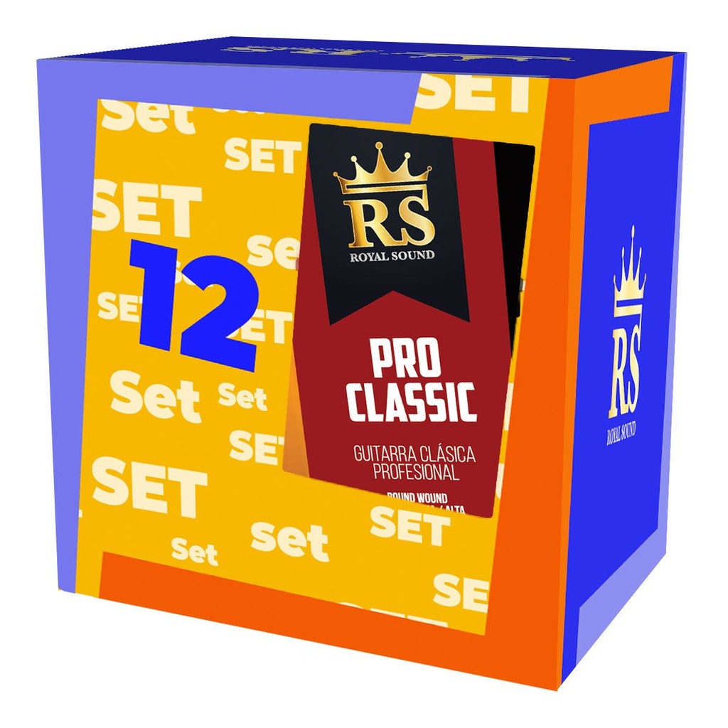Set 12-Clasica-RS Pro Royal Sound -Nickel Plated-Tension Media/Alta
