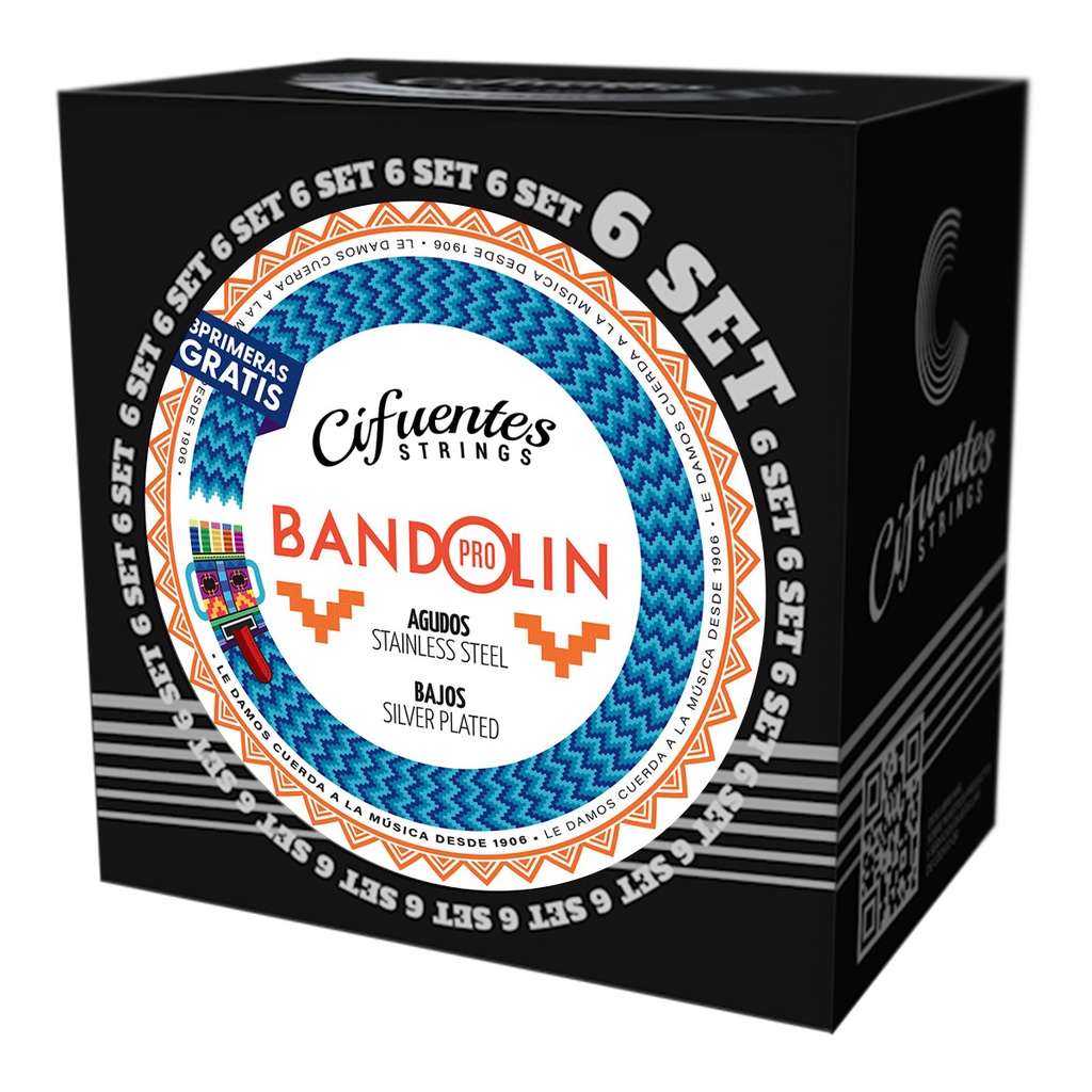 [BND10-SP-FLK-10-30-S6-CS] Set 6-Bandolin-BND10-10-30-Silver Plated