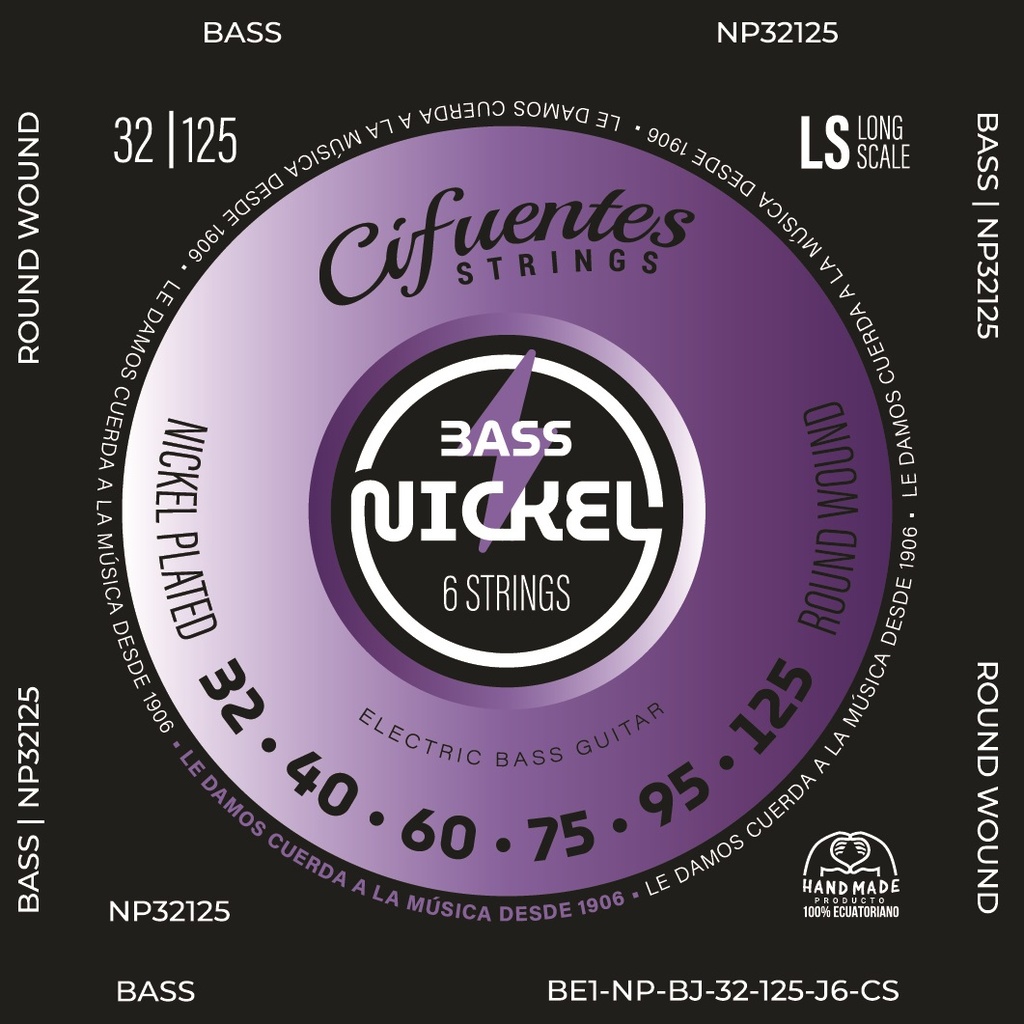 [BE1-NP-BJ-32-125-J6-CS] Juego-Bajo Electrico-BE10-32-125-Nickel Plated