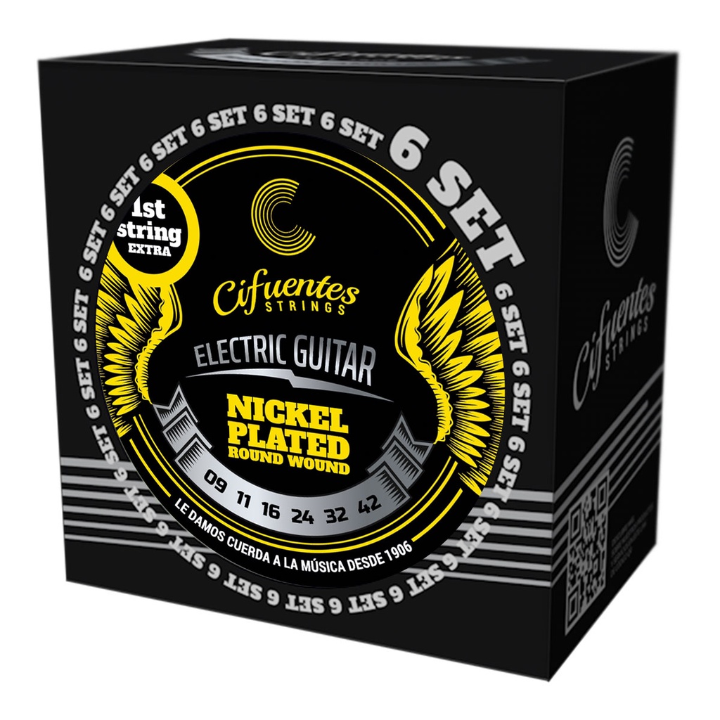 Set 6-Electrica-09-42-Nickel Plated