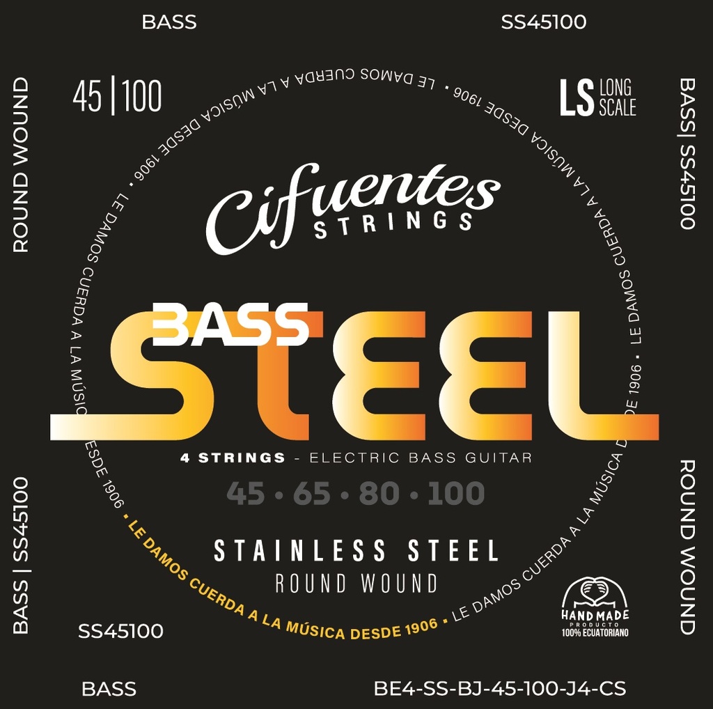 Juego-Bajo Electrico-BE4-45-100-Steel