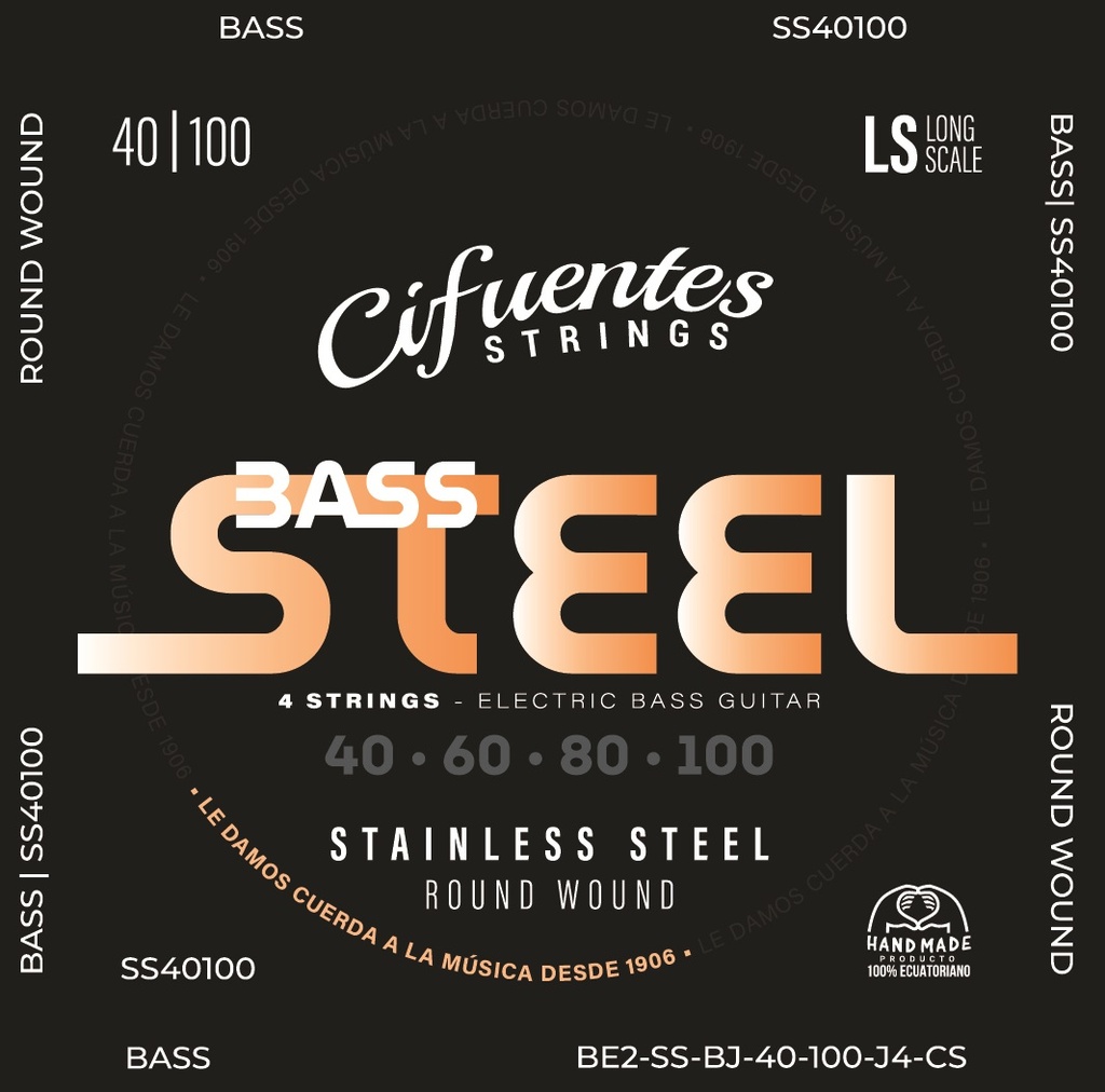 Juego-Bajo Electrico-BE2-40-100-Steel