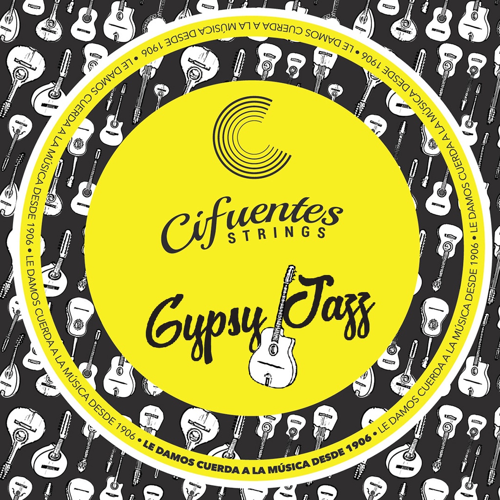 [GJ1-SP-FLK-10-46-J6-CS] Juego-Gypsy Jazz-GJ1-10-46-Silver Plated