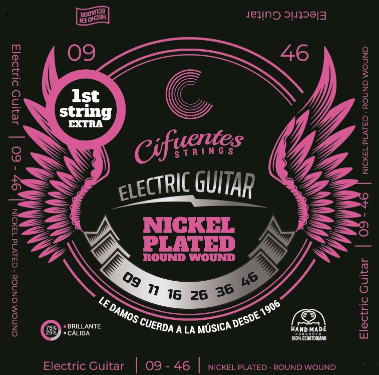 Guitarra Eléctrica AC9 - Cuerdas Nickel Plated - Calibre .009"-.046"