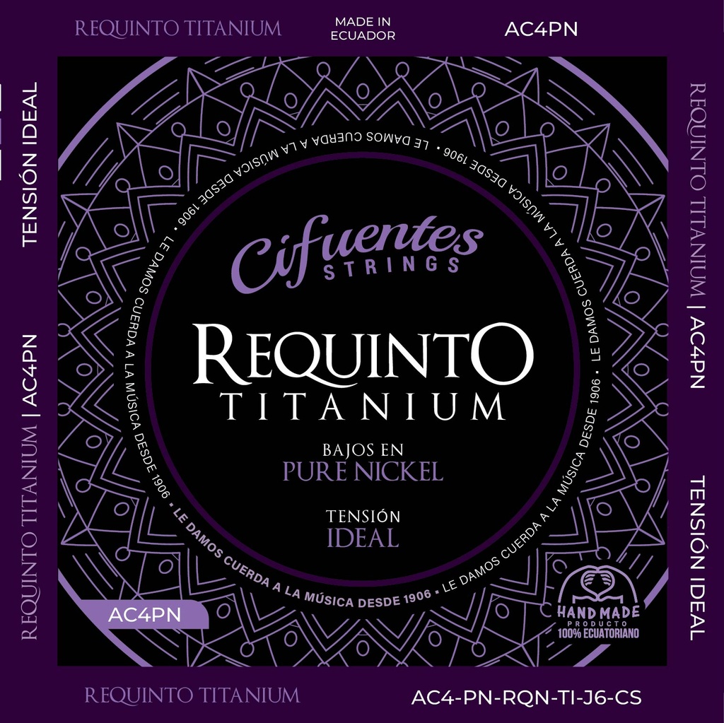 [AC4-PN-RQN-TI-J6-CS] Juego-Requinto-AC4-TI-Pure Nickel