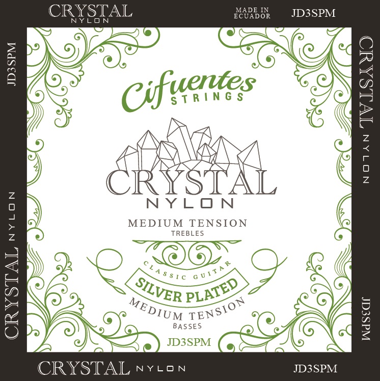 Juego-Clasica-Crystal Nylon-Silver Plated-Medium Tension