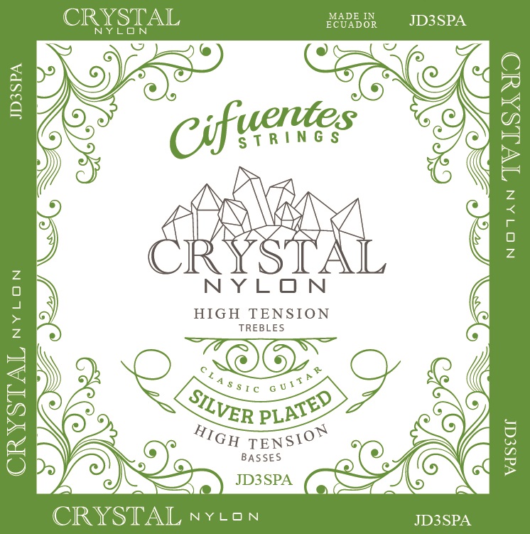 [JD3-SP-GC-TA-J6-CS] Juego-Clasica-Crystal Nylon-Silver Plated-High Tension