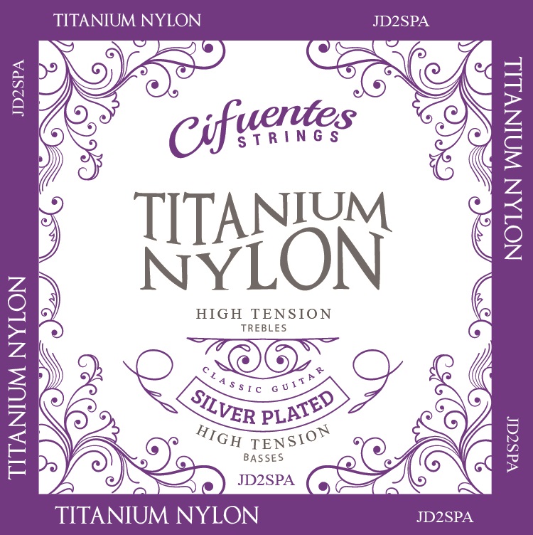 [JD2-SP-GC-TA-J6-CS] Juego-Clasica-Titanium Nylon-Silver Plated-High Tension