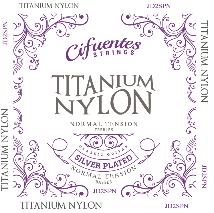 [JD2-SP-GC-TN-J6-CS] Juego-Clasica-Titanium Nylon-Silver Plated-Normal Tension