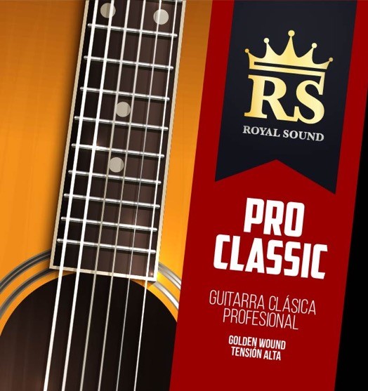 [CLS2-NP-GC-TA-J6-RS] Juego-Clasica-RS Pro Royal Sound -Nickel Plated-Tension Media/Alta