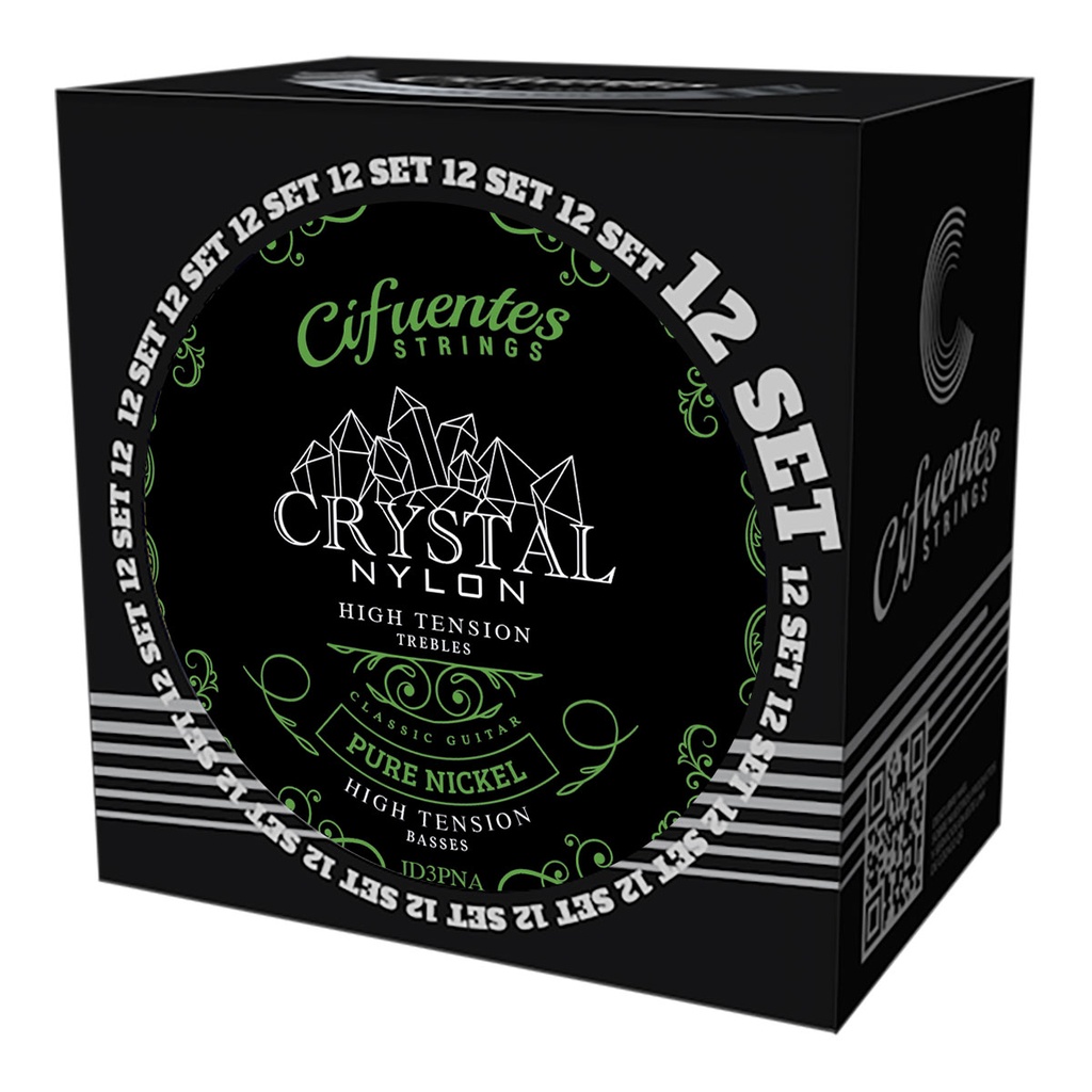 [JD3-PN-GC-TA-S12-CS] Set 12-Clasica-Crystal Nylon-Pure Nickel-High Tension