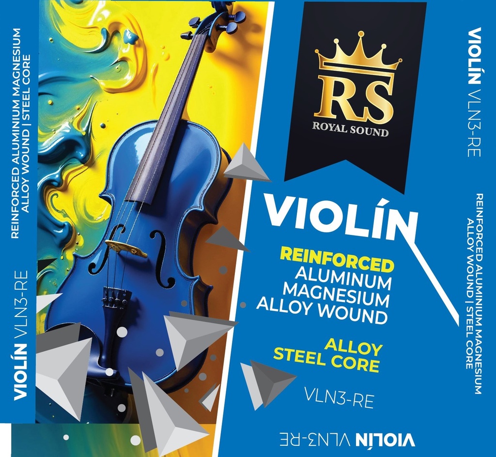 [VLN3-RAM-J4-RS] Juego-Violin-RS Royal Sound-Reinforced Aluminium Magnesium 