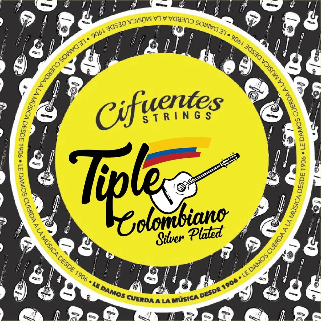 Juego-Tiple Colombiano-Bañado en Plata-09-26