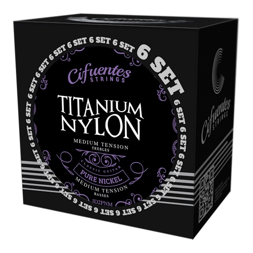 [JD2-PN-GC-TM-S6-CS] Set 6-Clasica-Titanium Nylon-Pure Nickel-Medium Tension
