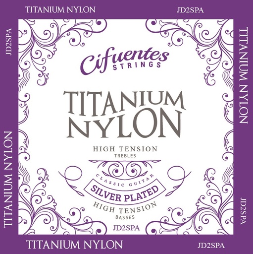 [JD2-SP-GC-TA-J6-CS] Juego-Clasica-Titanium Nylon-Silver Plated-High Tension