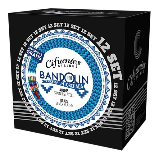 [BND8-3E-SP-FLK-8-30-S12-CS] Set 12-Bandolin-BND8-3E-08-30-Silver Plated